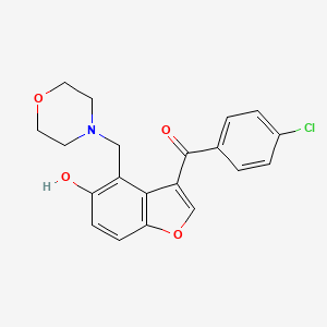 (4-Chlorophenyl)[5-hydroxy-4-(morpholin-4-ylmethyl)-1-benzofuran-3-yl]methanone