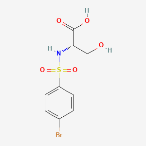 molecular formula C9H10BrNO5S B11010276 N-[(4-bromophenyl)sulfonyl]-L-serine 