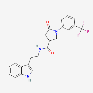 N-[2-(1H-indol-3-yl)ethyl]-5-oxo-1-[3-(trifluoromethyl)phenyl]pyrrolidine-3-carboxamide