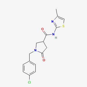 1-(4-chlorobenzyl)-N-[(2Z)-4-methyl-1,3-thiazol-2(3H)-ylidene]-5-oxopyrrolidine-3-carboxamide