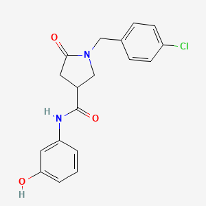 1-(4-chlorobenzyl)-N-(3-hydroxyphenyl)-5-oxopyrrolidine-3-carboxamide