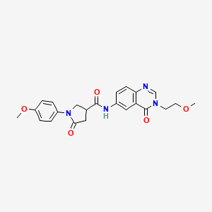 N-[3-(2-methoxyethyl)-4-oxo-3,4-dihydroquinazolin-6-yl]-1-(4-methoxyphenyl)-5-oxopyrrolidine-3-carboxamide