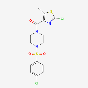 (2-Chloro-5-methyl-1,3-thiazol-4-yl){4-[(4-chlorophenyl)sulfonyl]piperazin-1-yl}methanone