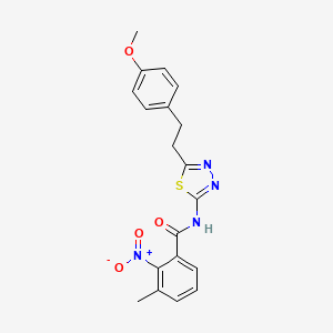 N-{5-[2-(4-methoxyphenyl)ethyl]-1,3,4-thiadiazol-2-yl}-3-methyl-2-nitrobenzamide