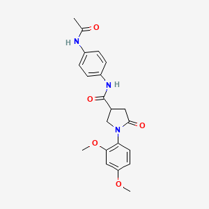 N-[4-(acetylamino)phenyl]-1-(2,4-dimethoxyphenyl)-5-oxopyrrolidine-3-carboxamide