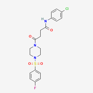 N-(4-chlorophenyl)-4-{4-[(4-fluorophenyl)sulfonyl]piperazin-1-yl}-4-oxobutanamide