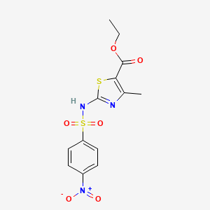 Ethyl 4-methyl-2-{[(4-nitrophenyl)sulfonyl]amino}-1,3-thiazole-5-carboxylate