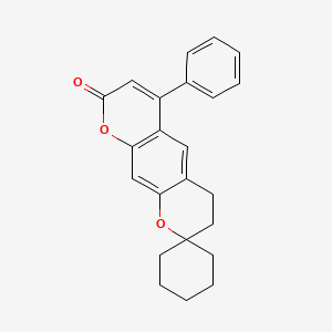 6'-phenyl-3',4'-dihydro-8'H-spiro[cyclohexane-1,2'-pyrano[3,2-g]chromen]-8'-one