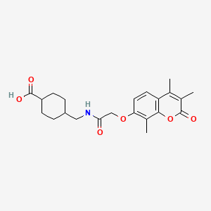 trans-4-[({[(3,4,8-trimethyl-2-oxo-2H-chromen-7-yl)oxy]acetyl}amino)methyl]cyclohexanecarboxylic acid