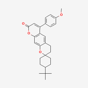 4-tert-butyl-6'-(4-methoxyphenyl)-3',4'-dihydro-8'H-spiro[cyclohexane-1,2'-pyrano[3,2-g]chromen]-8'-one