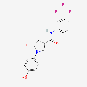 1-(4-methoxyphenyl)-5-oxo-N-[3-(trifluoromethyl)phenyl]pyrrolidine-3-carboxamide