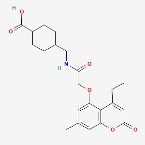 trans-4-[({[(4-ethyl-7-methyl-2-oxo-2H-chromen-5-yl)oxy]acetyl}amino)methyl]cyclohexanecarboxylic acid