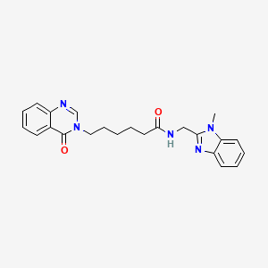 N-[(1-methyl-1H-benzimidazol-2-yl)methyl]-6-(4-oxoquinazolin-3(4H)-yl)hexanamide