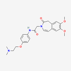 2-(7,8-dimethoxy-2-oxo-1,2-dihydro-3H-3-benzazepin-3-yl)-N-{4-[2-(dimethylamino)ethoxy]phenyl}acetamide