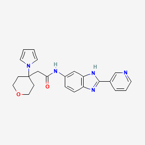 N-[2-(pyridin-3-yl)-1H-benzimidazol-6-yl]-2-[4-(1H-pyrrol-1-yl)tetrahydro-2H-pyran-4-yl]acetamide