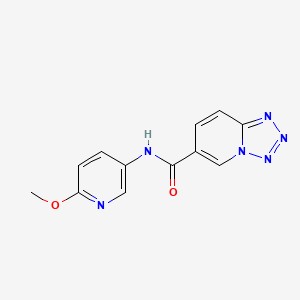 molecular formula C12H10N6O2 B11010432 N-(6-methoxypyridin-3-yl)tetrazolo[1,5-a]pyridine-6-carboxamide 