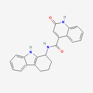 molecular formula C22H19N3O2 B11010441 2-oxo-N-(2,3,4,9-tetrahydro-1H-carbazol-1-yl)-1,2-dihydroquinoline-4-carboxamide 