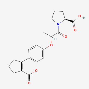 molecular formula C20H21NO6 B11010442 1-{2-[(4-oxo-1,2,3,4-tetrahydrocyclopenta[c]chromen-7-yl)oxy]propanoyl}-L-proline 