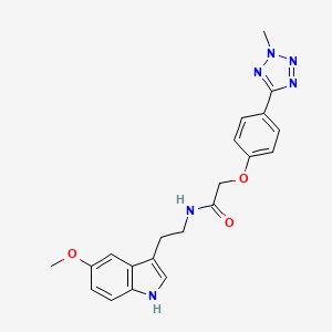 N-[2-(5-methoxy-1H-indol-3-yl)ethyl]-2-[4-(2-methyl-2H-tetrazol-5-yl)phenoxy]acetamide