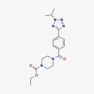 molecular formula C18H24N6O3 B11010477 ethyl 4-({4-[2-(propan-2-yl)-2H-tetrazol-5-yl]phenyl}carbonyl)piperazine-1-carboxylate 