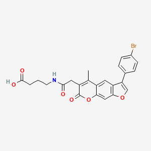 4-({[3-(4-bromophenyl)-5-methyl-7-oxo-7H-furo[3,2-g]chromen-6-yl]acetyl}amino)butanoic acid