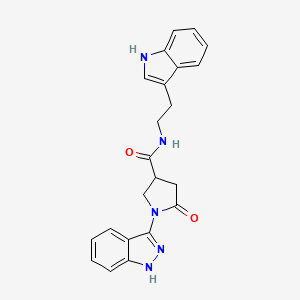 1-(1H-indazol-3-yl)-N-[2-(1H-indol-3-yl)ethyl]-5-oxopyrrolidine-3-carboxamide