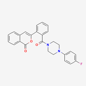 molecular formula C26H21FN2O3 B11010486 3-(2-{[4-(4-fluorophenyl)piperazino]carbonyl}phenyl)-1H-isochromen-1-one 