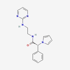 2-phenyl-N-[2-(2-pyrimidinylamino)ethyl]-2-(1H-pyrrol-1-yl)acetamide