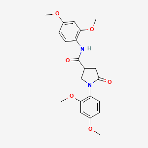 N,1-bis(2,4-dimethoxyphenyl)-5-oxopyrrolidine-3-carboxamide