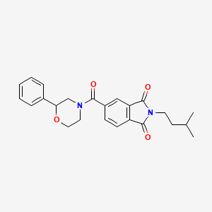 2-(3-methylbutyl)-5-[(2-phenylmorpholin-4-yl)carbonyl]-1H-isoindole-1,3(2H)-dione