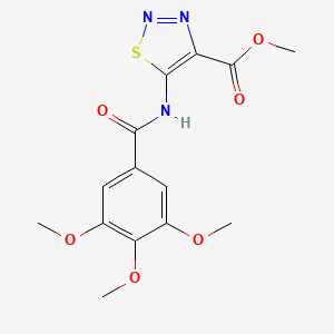 Methyl 5-{[(3,4,5-trimethoxyphenyl)carbonyl]amino}-1,2,3-thiadiazole-4-carboxylate