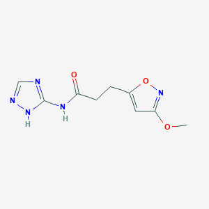 3-(3-methoxy-1,2-oxazol-5-yl)-N-(1H-1,2,4-triazol-3-yl)propanamide