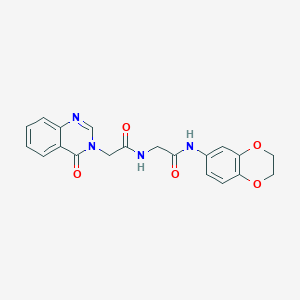 N-(2,3-dihydro-1,4-benzodioxin-6-yl)-N~2~-[(4-oxoquinazolin-3(4H)-yl)acetyl]glycinamide