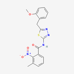 N-[5-(2-methoxybenzyl)-1,3,4-thiadiazol-2-yl]-3-methyl-2-nitrobenzamide