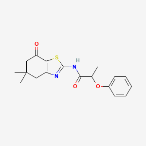 N-(5,5-dimethyl-7-oxo-4,5,6,7-tetrahydro-1,3-benzothiazol-2-yl)-2-phenoxypropanamide