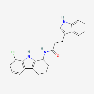 N-(8-chloro-2,3,4,9-tetrahydro-1H-carbazol-1-yl)-3-(1H-indol-3-yl)propanamide