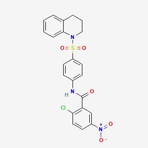 2-chloro-N-[4-(3,4-dihydroquinolin-1(2H)-ylsulfonyl)phenyl]-5-nitrobenzamide