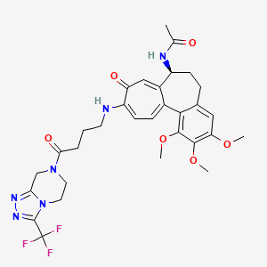 N-[(7S)-1,2,3-trimethoxy-9-oxo-10-({4-oxo-4-[3-(trifluoromethyl)-5,6-dihydro[1,2,4]triazolo[4,3-a]pyrazin-7(8H)-yl]butyl}amino)-5,6,7,9-tetrahydrobenzo[a]heptalen-7-yl]acetamide