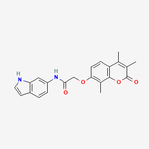 N-(1H-indol-6-yl)-2-[(3,4,8-trimethyl-2-oxo-2H-chromen-7-yl)oxy]acetamide