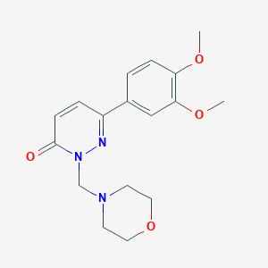 molecular formula C17H21N3O4 B11010608 6-(3,4-dimethoxyphenyl)-2-(morpholin-4-ylmethyl)pyridazin-3(2H)-one 