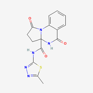 N-[(2Z)-5-methyl-1,3,4-thiadiazol-2(3H)-ylidene]-1,5-dioxo-2,3,4,5-tetrahydropyrrolo[1,2-a]quinazoline-3a(1H)-carboxamide