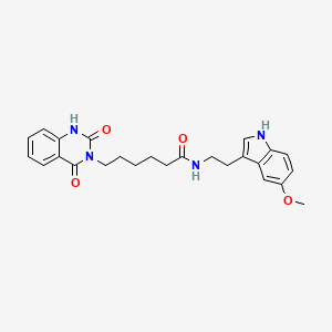 6-(2,4-dioxo-1,4-dihydroquinazolin-3(2H)-yl)-N-[2-(5-methoxy-1H-indol-3-yl)ethyl]hexanamide