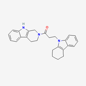 3-(1,2,3,4-tetrahydro-9H-carbazol-9-yl)-1-(1,3,4,9-tetrahydro-2H-beta-carbolin-2-yl)propan-1-one