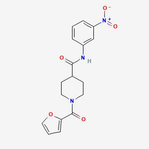 molecular formula C17H17N3O5 B11010646 1-(furan-2-ylcarbonyl)-N-(3-nitrophenyl)piperidine-4-carboxamide 