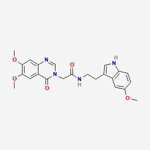 2-(6,7-dimethoxy-4-oxoquinazolin-3(4H)-yl)-N-[2-(5-methoxy-1H-indol-3-yl)ethyl]acetamide