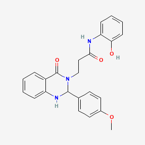 molecular formula C24H23N3O4 B11010670 N-(2-hydroxyphenyl)-3-[2-(4-methoxyphenyl)-4-oxo-1,4-dihydroquinazolin-3(2H)-yl]propanamide 