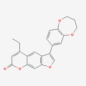 3-(3,4-dihydro-2H-1,5-benzodioxepin-7-yl)-5-ethyl-7H-furo[3,2-g]chromen-7-one