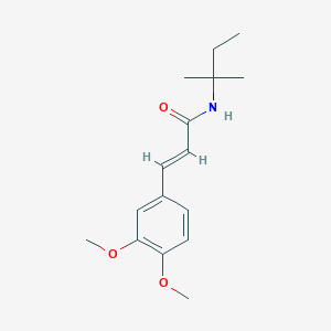 molecular formula C16H23NO3 B11010717 (2E)-3-(3,4-dimethoxyphenyl)-N-(2-methylbutan-2-yl)prop-2-enamide 