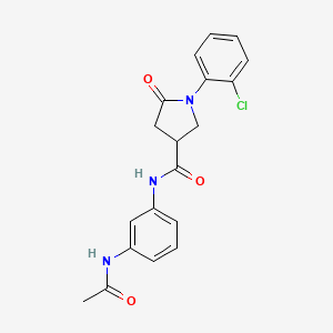 N-[3-(acetylamino)phenyl]-1-(2-chlorophenyl)-5-oxopyrrolidine-3-carboxamide