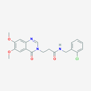 N-(2-chlorobenzyl)-3-(6,7-dimethoxy-4-oxoquinazolin-3(4H)-yl)propanamide